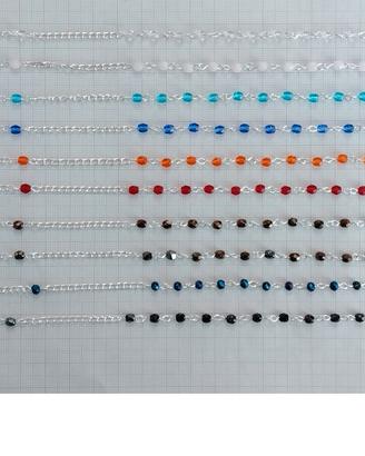 10 Bracciali in mezzocristallo 4mm