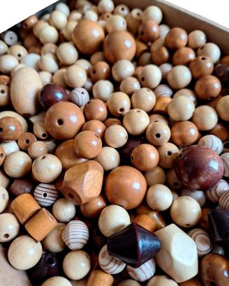 Lotto Perline Legno 2 kg 