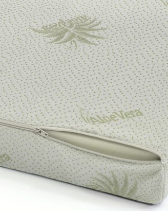Topper Memory Singolo Aloe Vera 90x190 cm