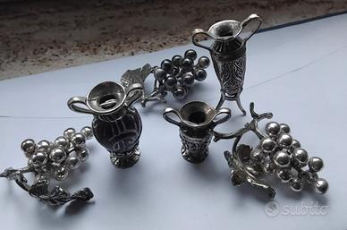 Lotto oggettistica da appoggio, in argento