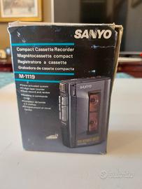 Registratore Cassette Sanyo M-1119 Boxato +Omaggio