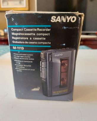 Registratore Cassette Sanyo M-1119 Boxato +Omaggio