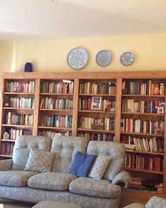 libreria in abete 5 vani con ripiani aggiustabili