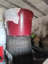 Tini per vino 10 quintali legno,plastica