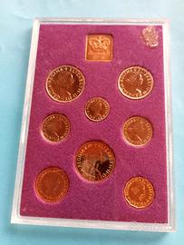"Set Monete Proof 1970 Regno Unito " Regina Elisab