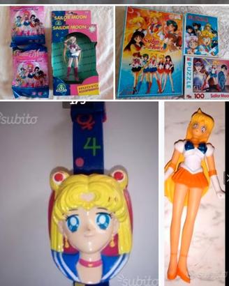 SAILOR MOON Puzzle orologio Action figure anni'90