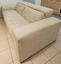 Divano pelle bianco