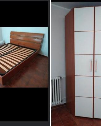 Letto matrimoniale contenitore + Cabina ad angolo 