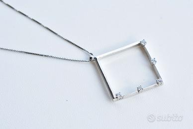 Collana in argento 925 con pendente e cristalli
