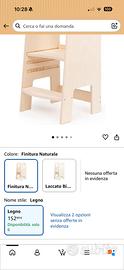 Torre mi tessoriana in legno naturale
