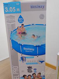 Piscina Bestway 3.05m+ Pompa + Aspiratore Telsa 80