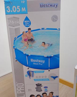 Piscina Bestway 3.05m+ Pompa + Aspiratore Telsa 80