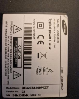 Ricambi smart tv samsung ue32es5500