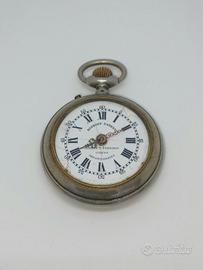 Antico orologio da tasca in alpacca ROSKOPF