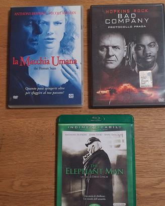2 Dvd e 1 bluray 3 film con Anthony Hopkins