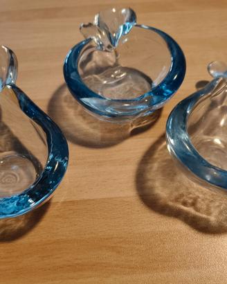 Set 3 pezzi soprammobile/posacenere forma frutta