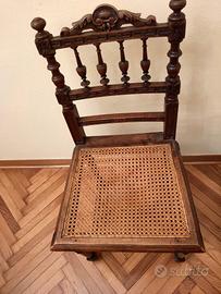 Tavolo ciliegio e 6 sedie paglia vienna