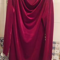Vestito velluto rosso