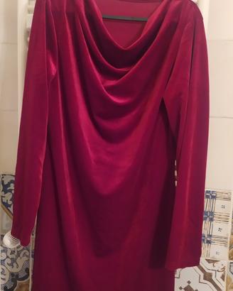 Vestito velluto rosso