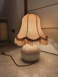 lampada abat jour vintage rosa