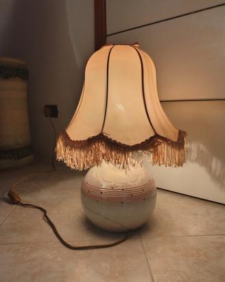 lampada abat jour vintage rosa