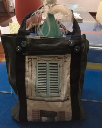 Borsa artigianale in cotone- Sartoria Creativa