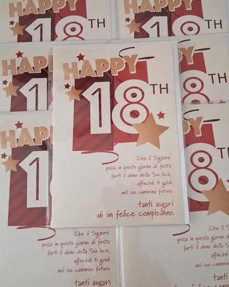 Biglietti auguri compleanno 18 anni lotto