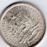 Un bolivar argento 1965 Venezuela  per me qs FDC