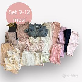 Set estivo per bambina taglia 9-12 mesi da 19 pezz