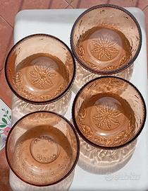 Ciotole 4 in vetro spesso 