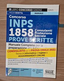 Libro concorso inps 2023 diritto prove test simone