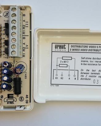 Distributore video Urmet 4 uscite per video