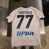 maglia autografata originale kvara