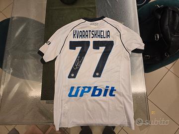 maglia autografata originale kvara