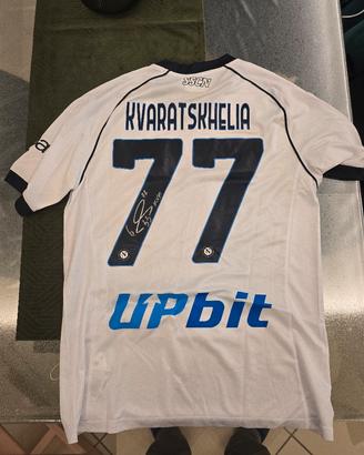 maglia autografata originale kvara