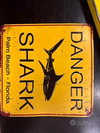 Targa vintage Danger Shark Palm Beach Florida