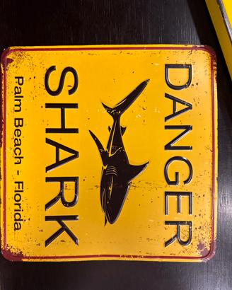 Targa vintage Danger Shark Palm Beach Florida