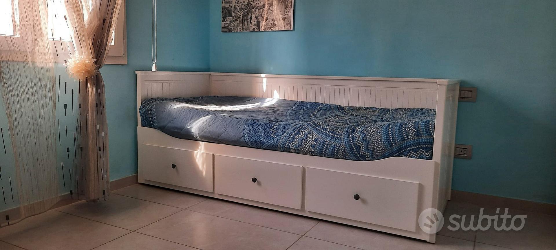 HEMNES letto divano/3 cassetti/2 materassi, grigio/Åfjäll rigido