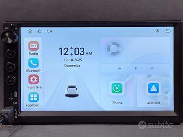 AUTORADIO 7" 2 DIN UNIVERSALE CARPLAY ANDROID AUTO