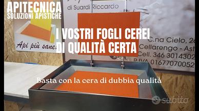  Pressa fogli cerei Apitecnica°