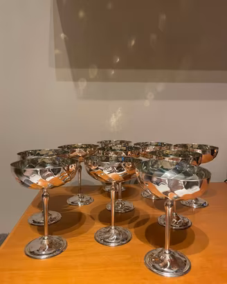 Coppette in silver plate