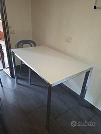 Ozzio Design - tavolo allungabile in vetro bianco