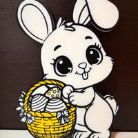 Decorazione coniglietto di Pasqua stampato in 3D