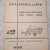 Catalog. ricambi autocaricante fieno Bautz LWL