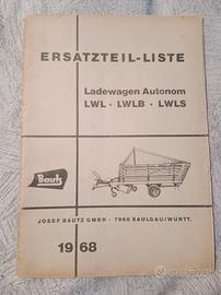 Catalog. ricambi autocaricante fieno Bautz LWL