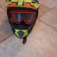 CASCO MOTOCROSS TAGLIA S CON OCCHIALI