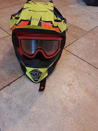 CASCO MOTOCROSS TAGLIA S CON OCCHIALI