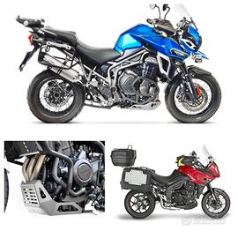 Triumph Tiger valigie accessori scarico cupolino