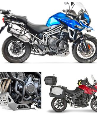 Triumph Tiger valigie accessori scarico cupolino