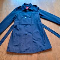 Trench doppiopetto blu